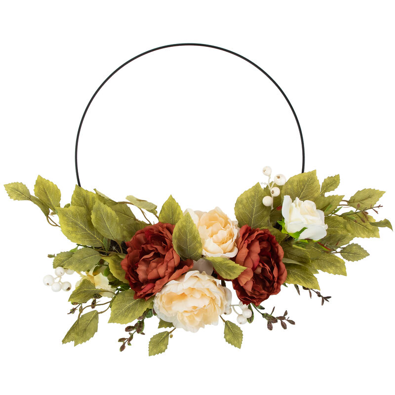 Autumn Harvest Artificial Floral Fall Foliage Twig Wreath with  21-Inch image number 1