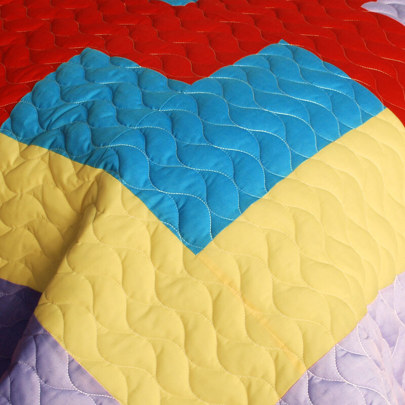 Vermicelli Quilted Patchwork Bedding Set Queen Size Second Space Design image number 2