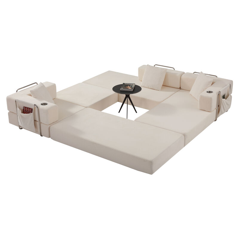 Mernri 108'' Modular Sectional Sleeper Sofa image number 2