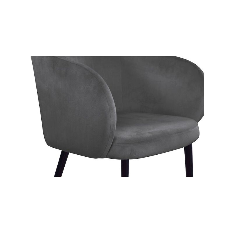 Meridian Furniture Louise Grey Velvet Dining Chair