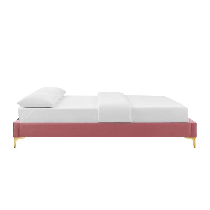 Sutton Performance Velvet Queen Bed Frame image number 2
