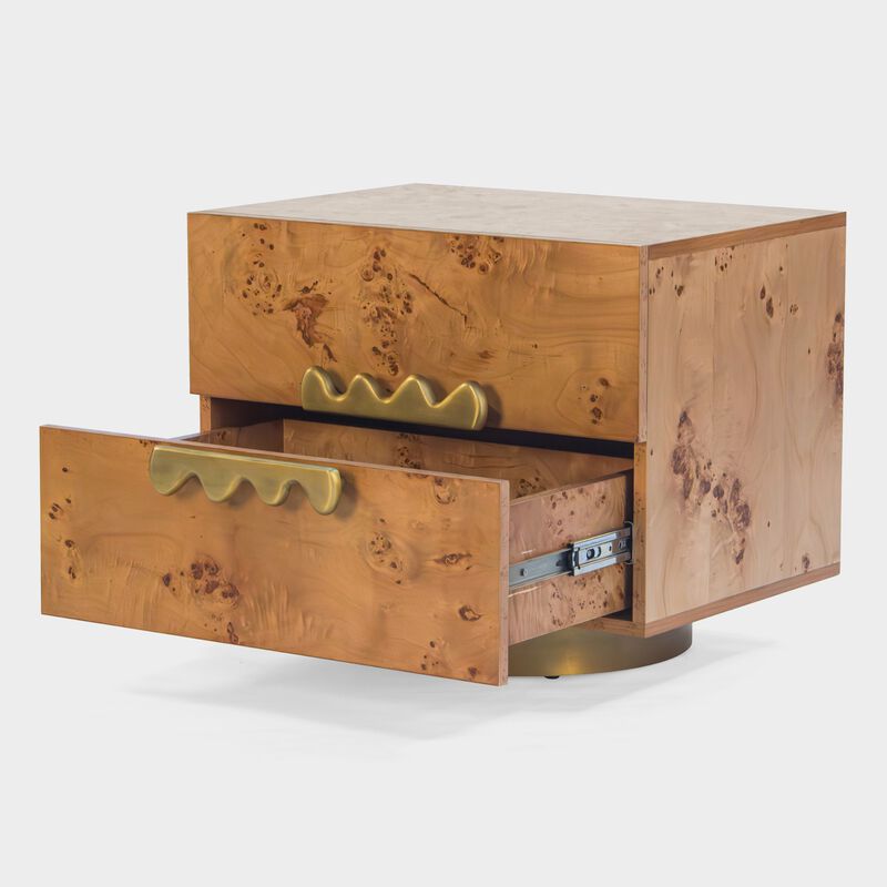 Wavefront Burl Nightstand