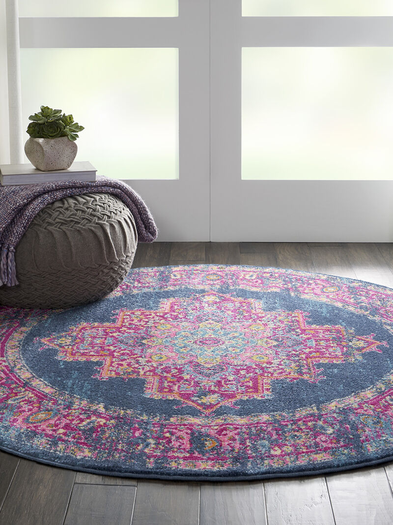 Passion PSN03 Blue 5'3" x 7'3" Rug image number 7