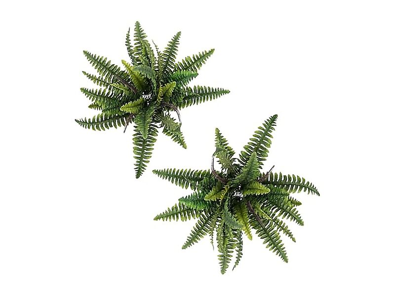 2 Pack 25 Artificial Boston Fern Stems Large Faux Plants Silk Greenery Bushes image number 0