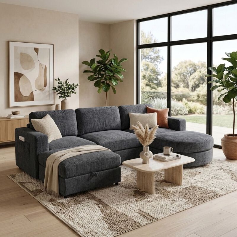 Krasul U Shaped Sectional Sofa image number 2