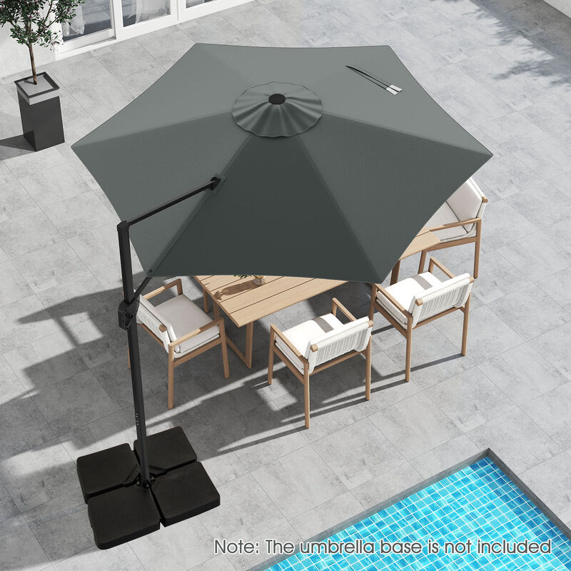 9 FT Cantilever Patio Umbrella with Vented Top and Sun-Protective Canopy image number 4