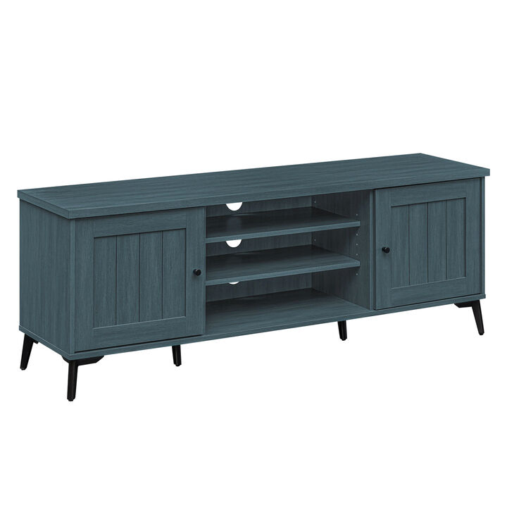 Modern Entertainment Center TV Stand with 2 Doors for 65 Inch TVs