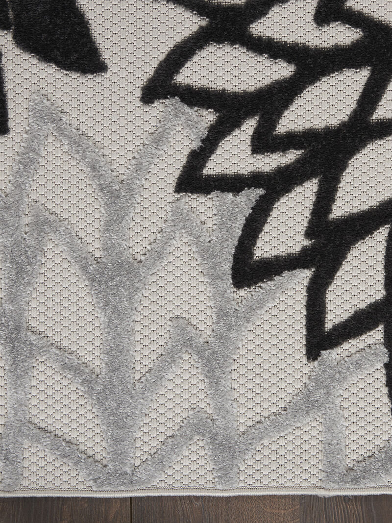 Aloha ALH05 Black/White 3' x 5' Rug