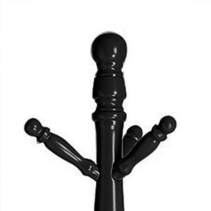 Solid Wood Coat Rack Stand with 10 Hooks - Freestanding Hall Tree