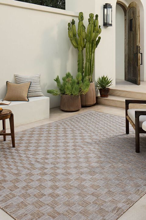 Topanga TOP-03 Natural/Dove 18" x 18" Rug Sample by Amber Lewis x Loloi