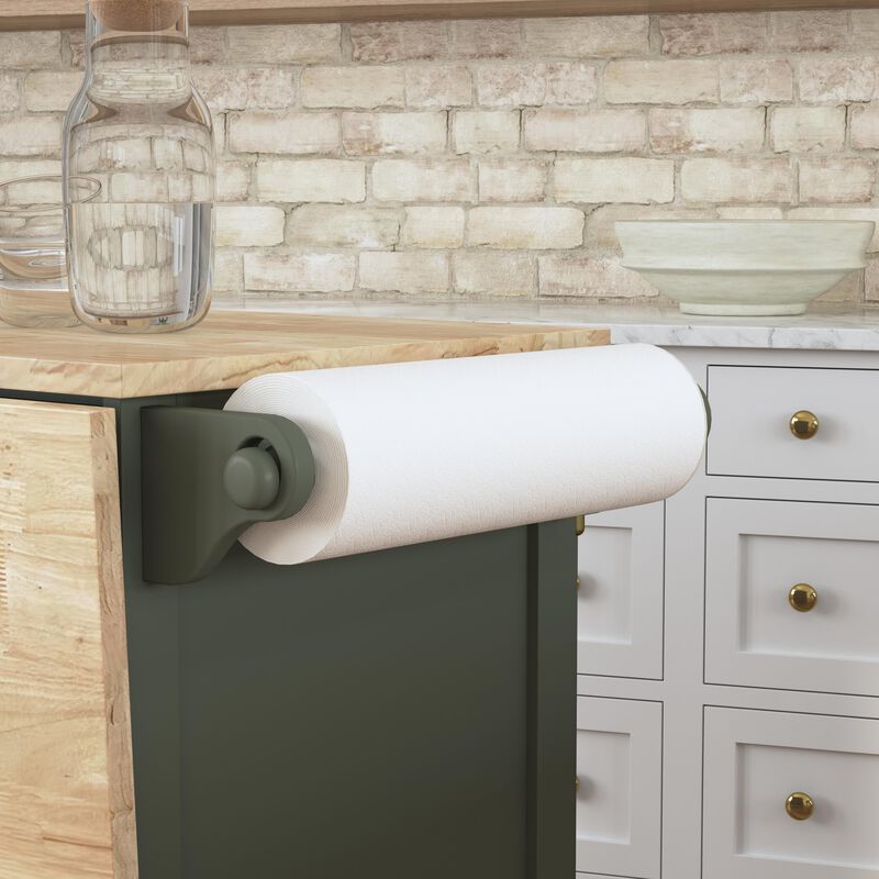 Dolly Madison Sage Drop Leaf Kitchen Cart