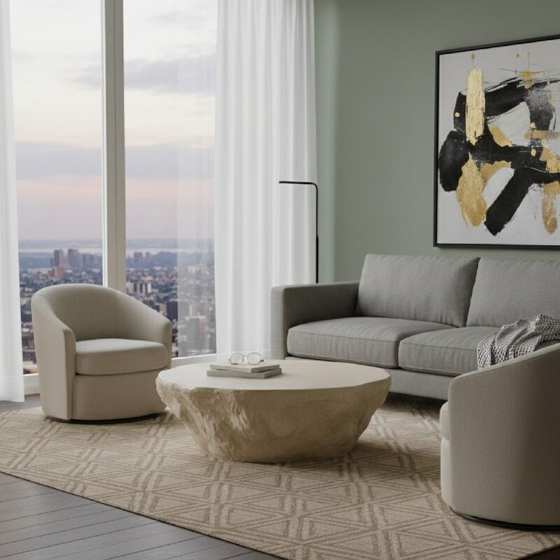 Beige Concrete Coffee Table | OROA Modern Tyrel image number 1
