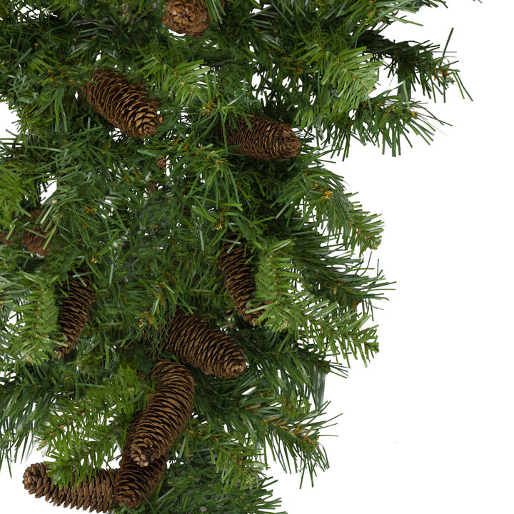 34" Dakota Red Pine Artificial Christmas Swag with Pine Cones - Unlit