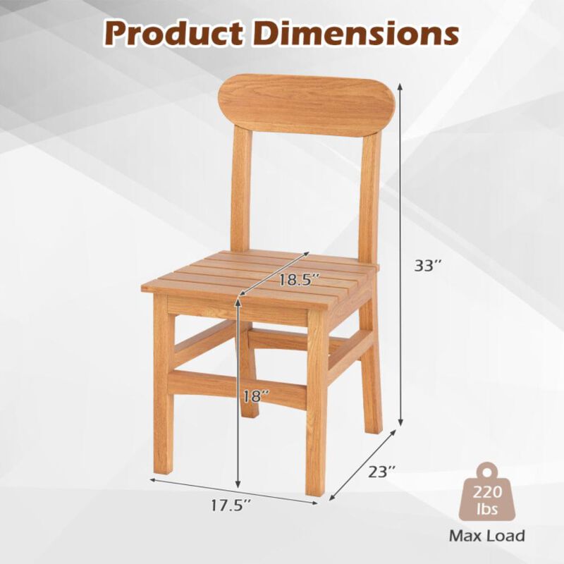 Hivvago Patio Teak Wood Chair