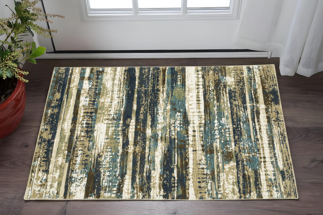 HomeRoots Abstract Area Rug