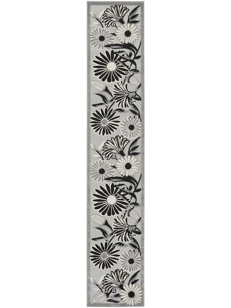 Aloha ALH33 Black/White 2'3" x 12' Rug