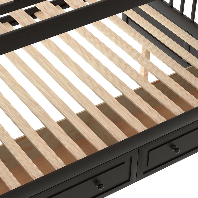 Merax Full over Full Bunk Bed with Drawers