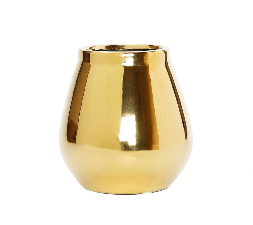 Polished Gold Bud Vase