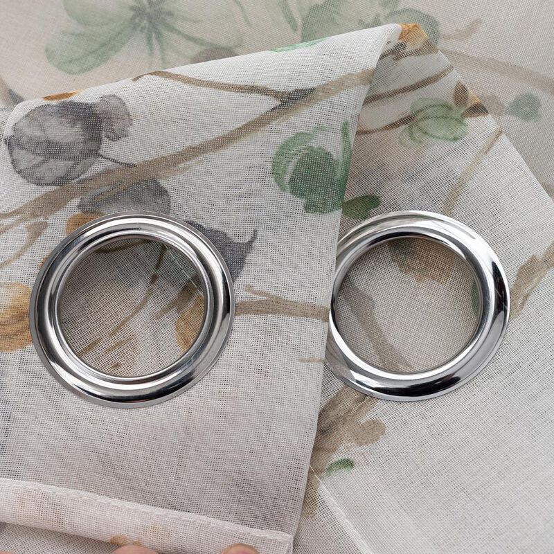 RT Designers Collection Amelia Printed Doily Grommet Light Filtering Curtain Panels for Bedroom 54" x 90" Sage