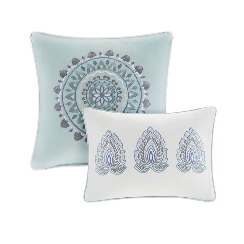 Gracie Mills Leo 8 Piece Reversible Cotton Floral Comforter Set