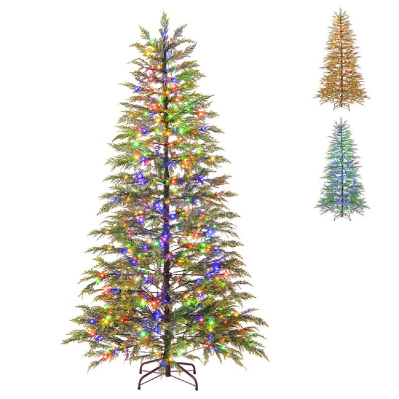 Holiday Artificial Christmas Tree with Colorful LED Lights and Branch Tips image number 3