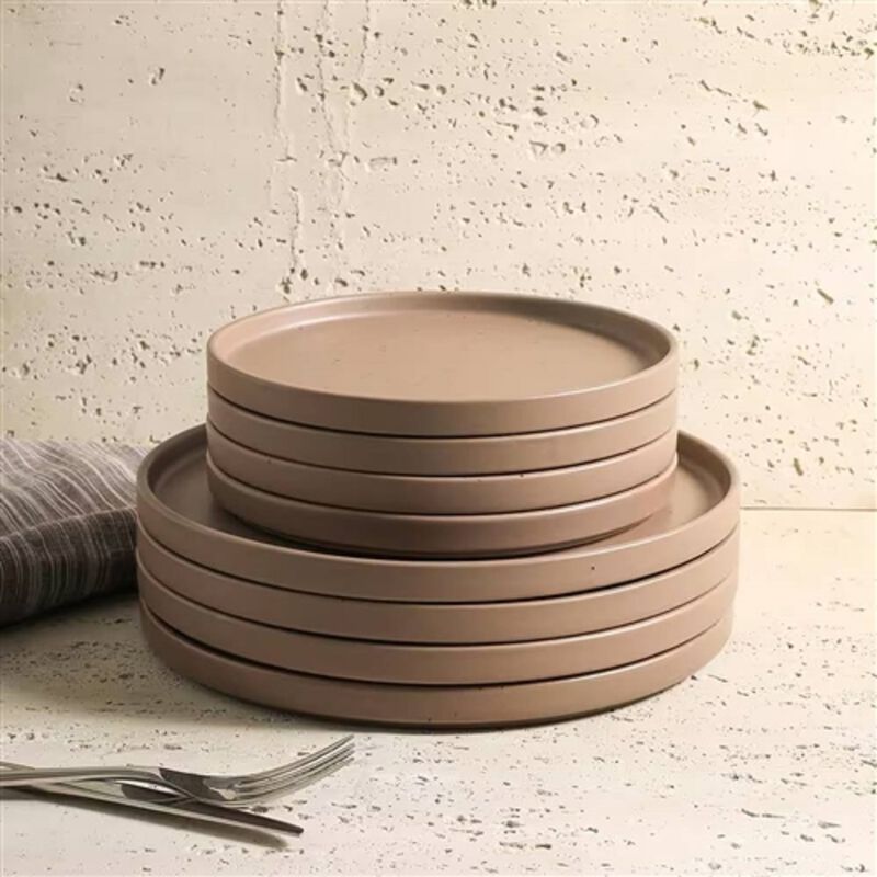 16-Piece Stoneware Dinnerware Set – Service for 4, Elegant Plates & Bowls