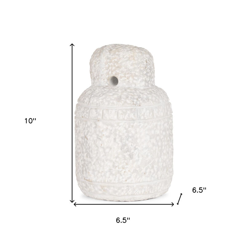 HomeRoots 10" White Marble Door Stop image number 3