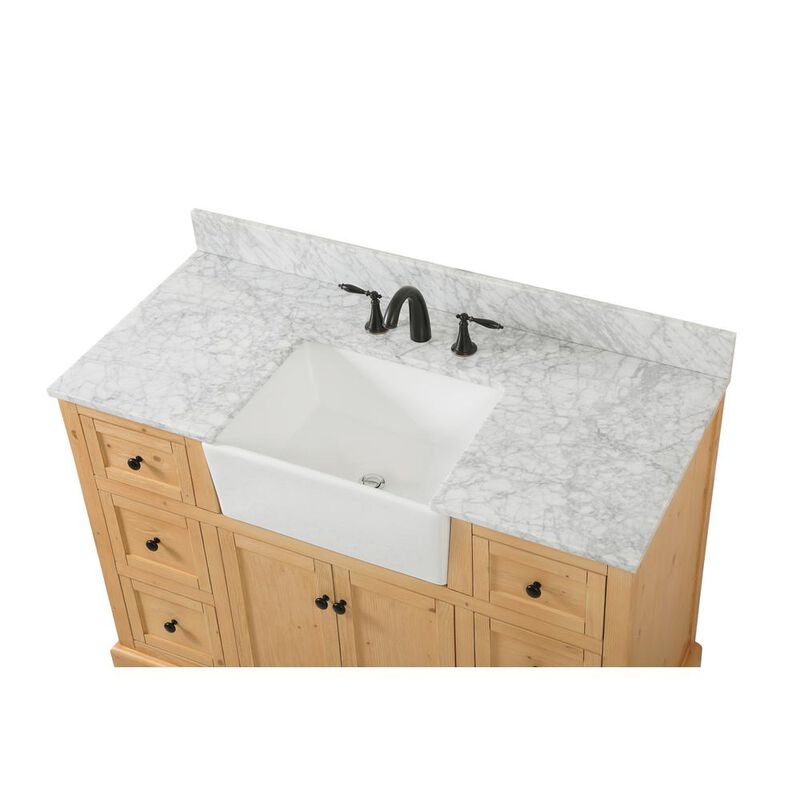 Elegant Kitchen and Bath 48 inch Single bathroom vanity in natural wood