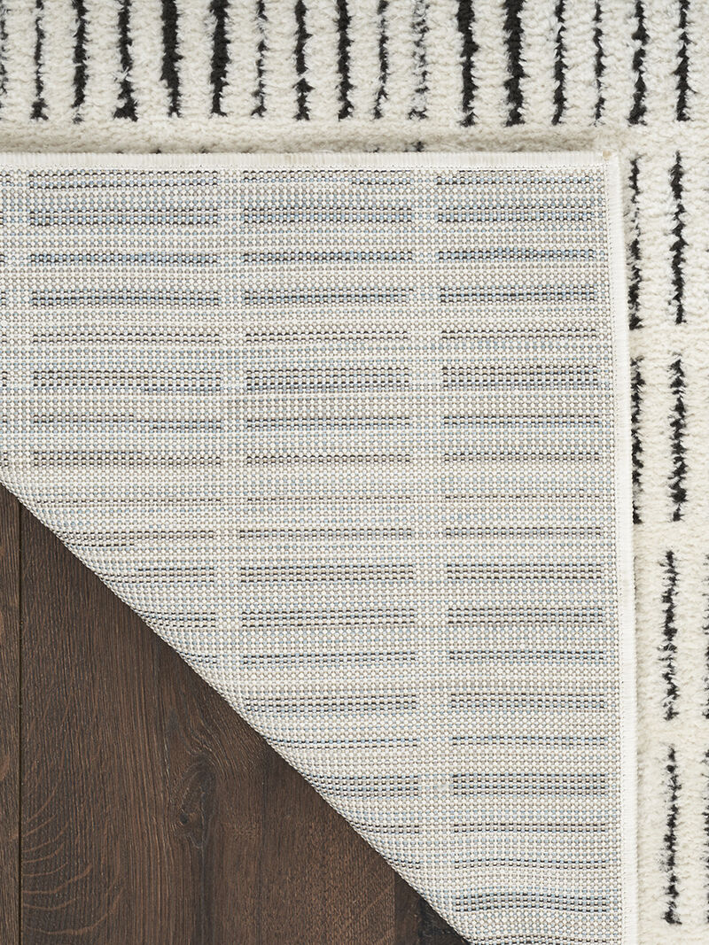 Modern Comfort MNC03 Ivory/Black 2'2" x 6' Rug image number 1