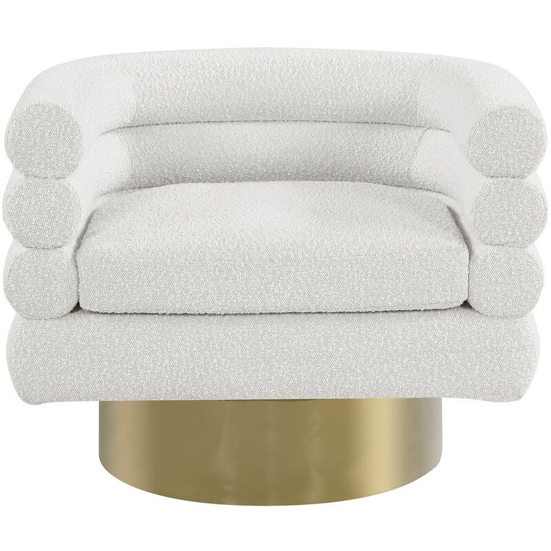 Meridian Furniture Tessa Cream Boucle Fabric Accent Chair