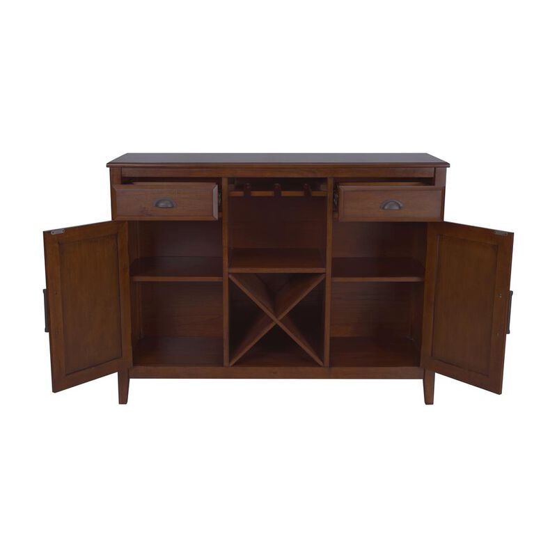 New Classic Furniture Furniture Bixby Traditional Solid Wood Server in Brown