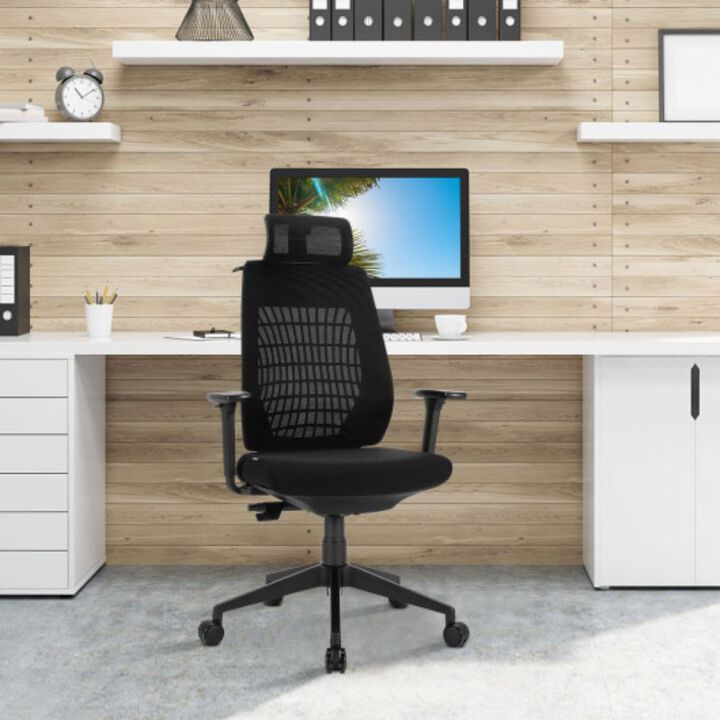 High Back Mesh Office Chair with Clothes Hanger