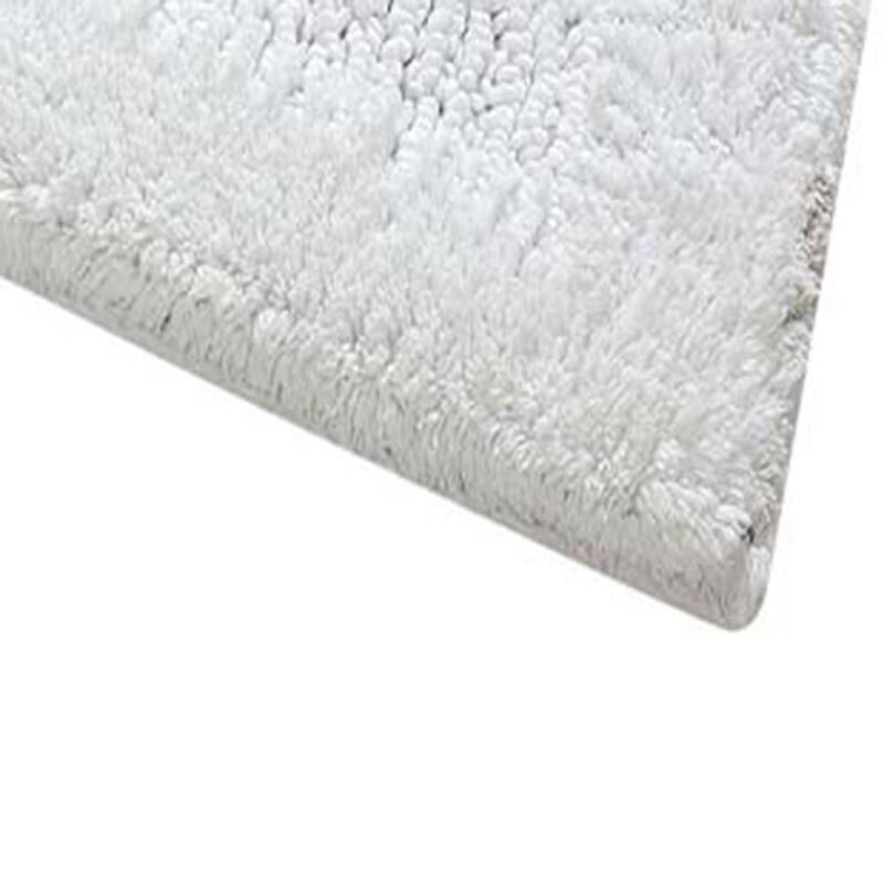 Knightsbridge Naples 220 GSF Non Skid Back Bath Rug 20 x 30 - White