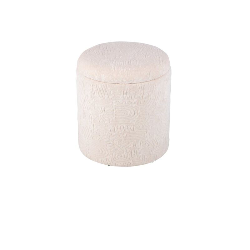 Carolina Chair & Table Handwoven Hermes Solid Fabric Storage Ottoman