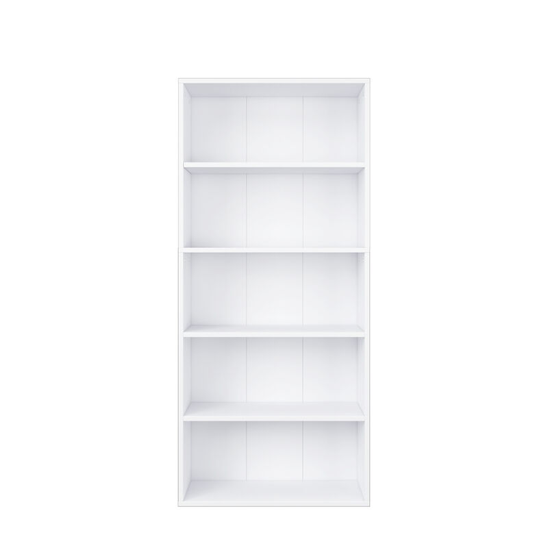 52.83 in. Tall Wood 5-Shelf Etagere Bookcase with Adjustable Shelves image number 0