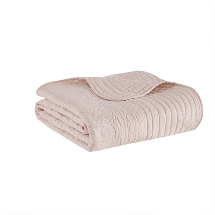 Gracie Mills Salvatore Oversized Stitched Scalloped Edges Throw Blanket