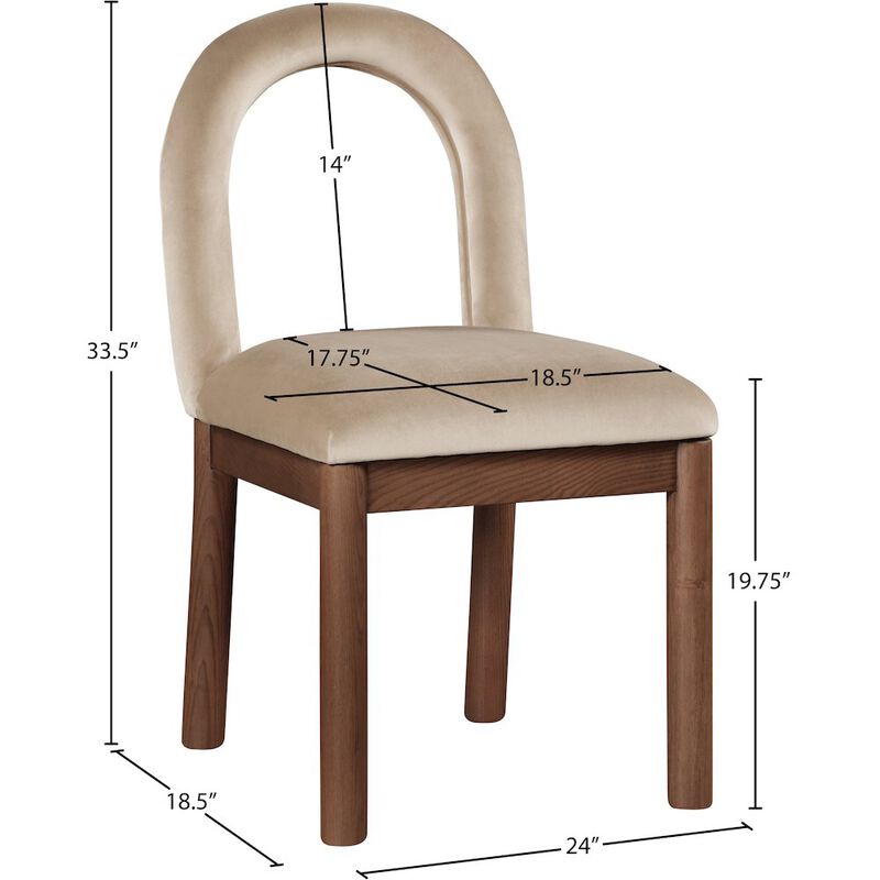 Meridian Furniture Conrad Velvet Dining Chair