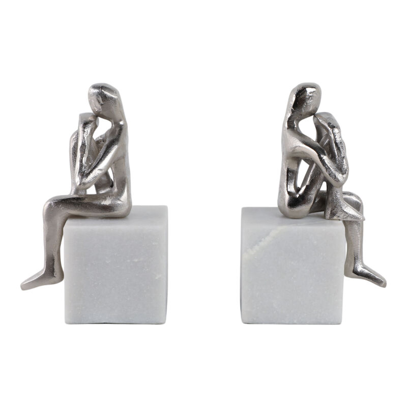 Metal/Marble S/2 Bookends image number 0