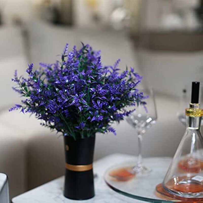 Lavender Artificial Hanging Flowers UV Resistant Outdoor Home Decor image number 3