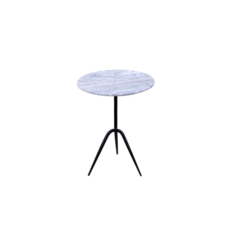 World Interiors Glacier 18 Accent Table with Fancy Brown Marble