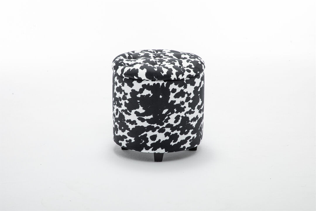 Round Storage Ottoman