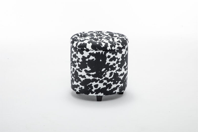 Round Storage Ottoman image number 1