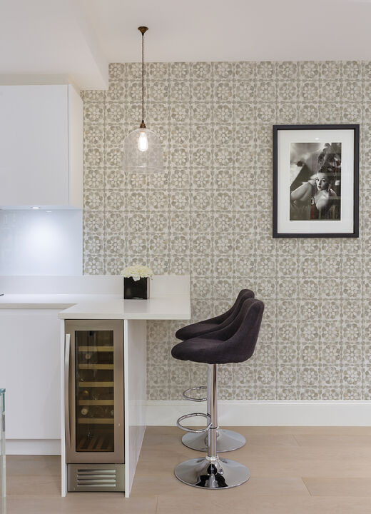 Izeda Taupe Floral Tile Wallpaper (Set of 2)