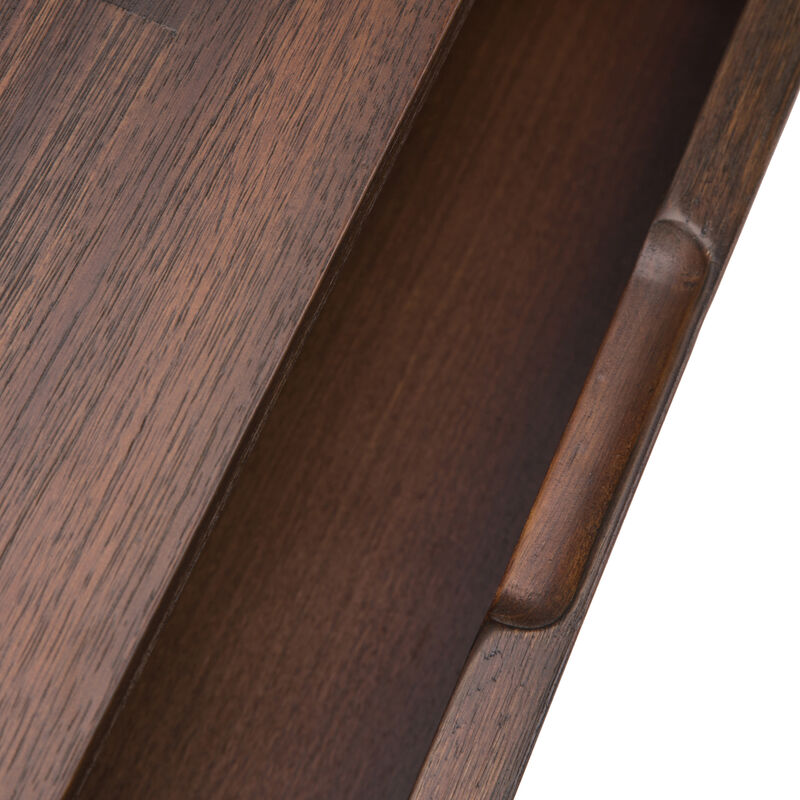 Lowry SOLID ACACIA WOOD and Metal 60 inch Wide Modern Industrial Console Sofa Table in Distressed Charcoal Brown