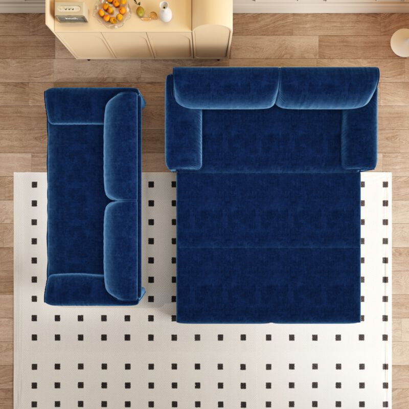 Lescet Velvet Pull‑Out Sleeper Sofa Bed image number 2