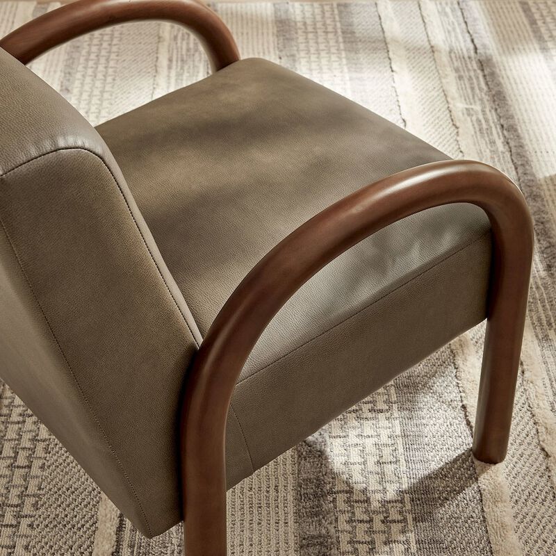 Lunet Faux Leather Upholstered Accent Chair image number 8