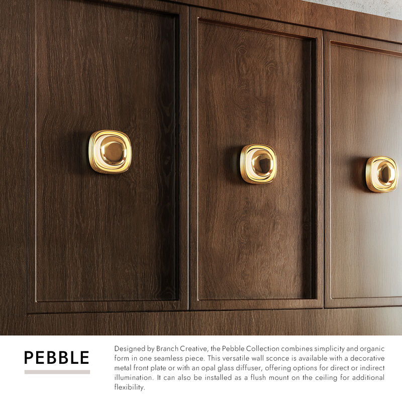 Pebble 8-in Damp-Rated Dimmable LED Wall Sconce image number 8