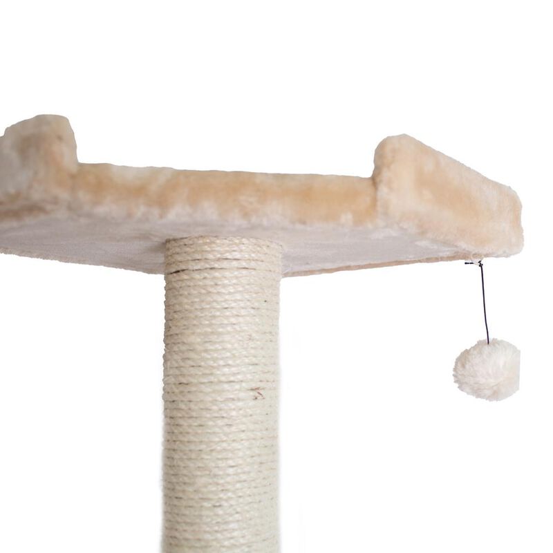 Armarkat 72 Beige Real Wood Cat Tree With Spacious Condo, Sratching Post