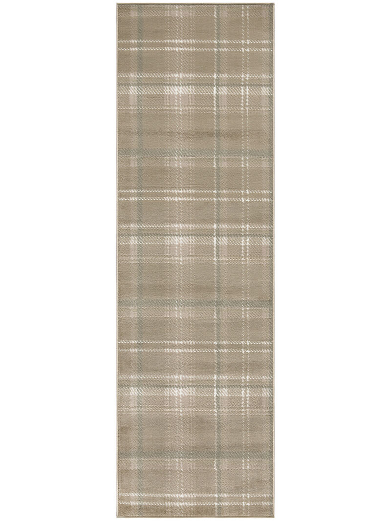 Grafix GRF03 Taupe 2'3" x 7'6" Rug image number 0