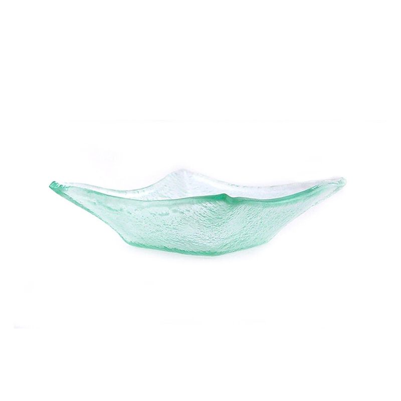 Glass Dinnerware 5.5" x 5.5" x h:1.75" 6 oz. Square Clear Glass Deep Plate (Set of 4)